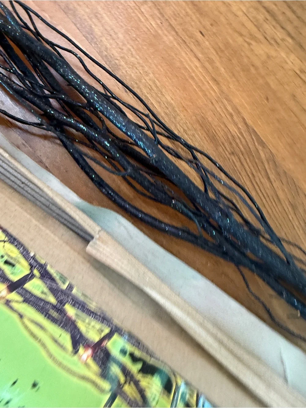 Halloween black sparkly Branch Stakes
